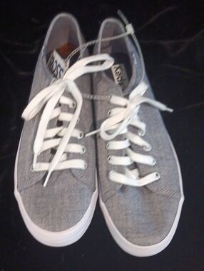Keds  Gray (Denim) Canvas Lace-Up Women Sneakers
